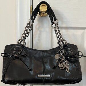 Donald J. Pliner ADELA Black Leather Hobo Handbag